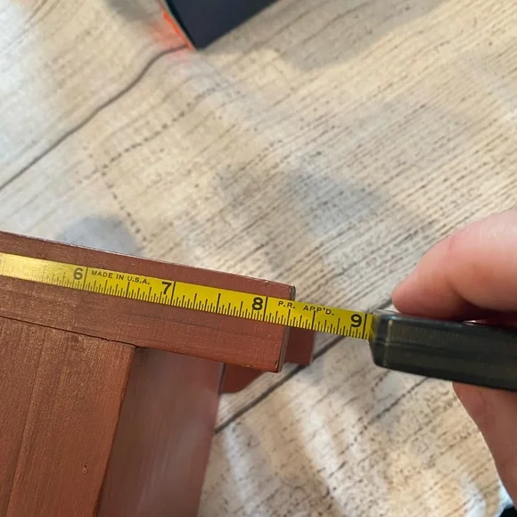 Rustic Wooden Dollhouse Bench with Storage - Picture 9 of 9